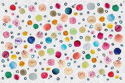 Vilber Kids Dots Alfombra, Vinilo, Multicolor