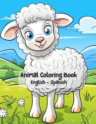 Animal Coloring Book English-Spanish