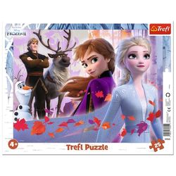 Trefl- Aventuras en el Reino del Hielo, Disney Frozen 2, de 25 Piezas, para niños a Partir de 4 años Puzzle, Color (31345)