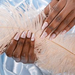 Falling in HOLLYWOOD - Scripted | Press on Nails Long and Extra Long Coffin Style, Colorful Patterns False Nails for Daily Wear, Festival, and Holiday Nails