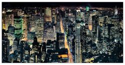 Artopweb Silberman Nyc från Empire State Building 50 x 100 cm dekorativ panel, MDF (medeltät träfiberplatta), papper, bunt, 100 x 50 cm