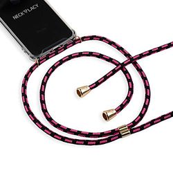 NECKLACY mobiltelefonfodral att hänga upp – för Samsung Galaxy S9 – fodral/mobiltelefonfodral med band att hänga upp – bärband hals med band – smartphone halsband, rosa infusion