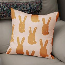 Bonamaison Decorative Cushion Cover, Polycotton, Orange, Standard