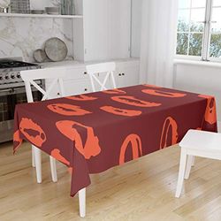 Bonamaison Kitchen Decoration, Tablecloth, Orange Bordeux, 140 x 160 Cm - Designed and Manufactured in Turkey