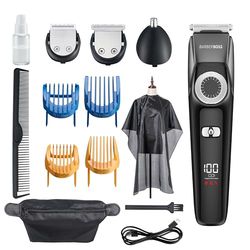 Barberboss Cortadora de barba para hombres, cortadora de pelo inalámbrica para hombres: recortadora para hombres, impermeable, recortadora pelo nariz para hombres,QR-6051
