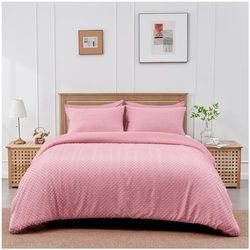 GC GAVENO CAVAILIA Microfiber Duvet Cover Set - Super King Bed Set | Machine Washable | Blush Pink