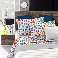 Italian Bed Linen “Watercolor” Bed Linen Set, WT01, Double, 100% Cotton