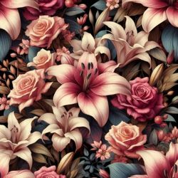 Floral Reverie Journal: 8.5 x 8.5 Vintage Bloom Notebook – 200 Pages | Softcover with Mirrored Botanical Cover