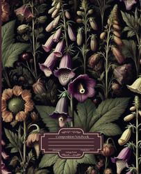 Victorian Botanical Sketch Journal: Dark Academia Artist Notebook | 200 Numbered Pages | Gothic Floral Design | Vintage Foxglove Collection