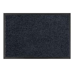 Astra Capacho apanhador de sujidade, felpudo para interior, lavável a 30° C, felpudo antiderrapante, sapato para corredor, cozinha, preto 60 x 90 cm