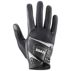 Uvex sumair, guanti da equitazione flessibili unisex, robusti, ventilazione ottimale, black-silver, 10