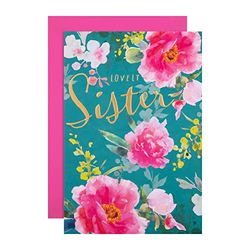 Hallmark Verjaardagskaart voor zus - klassiek bloemenontwerp