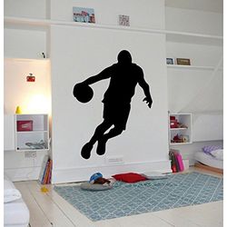 Tatoutex Stickers Basketteur Conduite de Balle - Chocolat, L 40cm x H 56cm