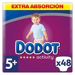 Dodot - Pañales Activity Extra t-5, 12 a 17 kg, 48 unidades, 48 unidad, 1