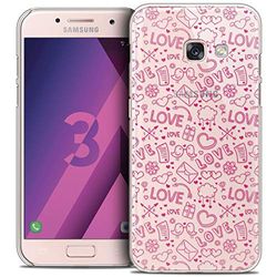 Caseink - fodral för Samsung Galaxy A3 2017 (A320) [Crystal Motif HD Collection Love Saint Valentine design Doodle - hårt - ultratunt - tryckt i Frankrike]