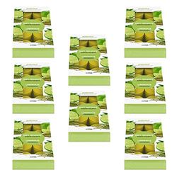 Pajoma theelichtjes citroengras, 8 stuks (8 x 8 theelicht) in polycarbonaat hoes