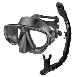 SEAC Set BIS Extreme Dry, Kit en Silicone pour Plongée sous-Marine et en apnée avec Masque et Tuba avec Système Dry Top et soupape de Purge