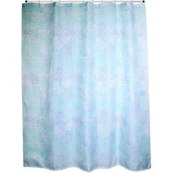 MSV "Premium Java Cadix Polyester Shower Curtain, Blue, 180 x 200 cm