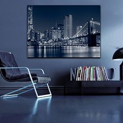 Homemania Wandfoto van steden en landschappen - voor woonkamer, slaapkamer, meerkleurig, van polyester, hout, 100 x 2 x 70 cm