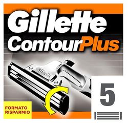 GILLETTE CONTOUR PLUS Lame Comfort con Striscia Lubrificante, confezione da 5
