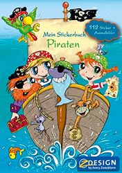 AVERY Zweckform 57796 - Adesivi per bambini con libro di giochi, pagine di carta decorate + adesivi, 1 libro + 112 adesivi pirata pirati