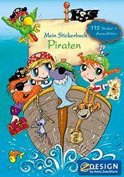 Avery 57797 Etiqueta libros de juegos para niños, pirata, libro de fotos con 112 pegatinas