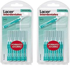 INTERPROXIMAL - Cepillo Interdental Recto Extrafino 10 Unidades, Mango Bimaterial y Antideslizante, Cuello Flexible, Máxima Eficacia, Filamentos Tynex, Previene y Elimina la Placa Bacteriana