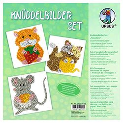 Ursus 21290006 - Juego de imágenes de punto (6 hojas, cartulina fotográfica de 300 g/m², aprox. 22,5 x 22,5 cm, impresión por una cara, 200 hojas de seda de flores surtidas en 11 colores diferentes, incluye instrucciones de manualidades (idioma español no garantizado)