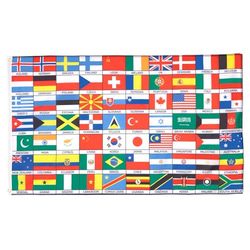 AZ FLAG Bandiera 70 Paesi del Mondo 150x90cm - Bandiera 70 Stati del Mondo 90 x 150 cm