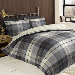 Rapport Home Lomond Conjunto de capa de edredão 100 % algodão escovado, cor azul