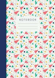 A5 Notebook – 160 Pages | Memphis Style Retro Journal | Vintage 80s Geometric Pattern | Also in A4 & Pocket Size