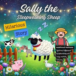 Sally the Sleepwalking Sheep: A Whimsical Farm Adventure for Kids: A Laugh Out Loud Bedtime Story, Fun, and Farmyard Surprises| Maze Activity| Drawing| Spot the Difference| Question/Answers