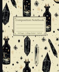 Composition Notebook College Ruled: Vintage Witchy Mystic Magic Pattern Aesthetic Preppy Notebook | College Ruled Lined Paper
