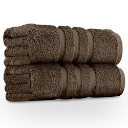 GC GAVENO CAVAILIA Premium Jumbo Bath Sheet 2 Pack - 100% Ring Spun Cotton Towels Bath Sheet - Highly Water Absorbent & Quick Dry Extra Large Bath Sheets - Soft Hotel Quality Bath Towel - Cocoa