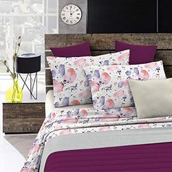 Italian Bed Linen “Watercolor” Bed Linen Set, WT14, Double, 100% Cotton