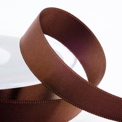 Italian Options Satin Ribbon, 25mm Wide x 25 Metre Roll, Brown