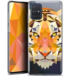 Caseink fodral för Samsung Galaxy A71 (A715) (6.7) [HD gel tryckt i Frankrike polygon djurserie - mjuk - ultratunt] tiger