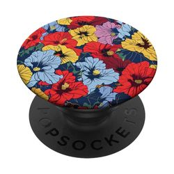 Patrón: Arte original con estampado floral de flor de PopSockets PopGrip Intercambiable