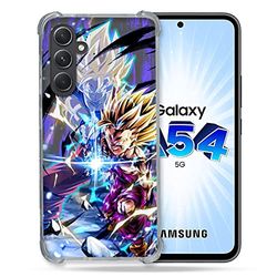 Cokitec Cover rinforzata in vetro temperato per Samsung Galaxy A54 5G Manga Dragon Ball Sangohan Duo