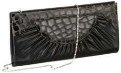 Buffalo 601081 Pu Black 01 - Pochette da Donna, 30 x 3 x 15 cm (Larghezza x Altezza x profondità), Nero Black01, Einheitsgröße