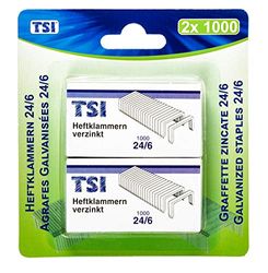 TSI häftklamrar 24/6, 2 x 1 000-er förpackning