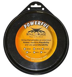Still in Black Powerful Cordaje de Raqueta de Tenis, Powerful, Blanco, 200 m x 1,25 mm