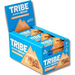 TRIBE Protein + Focus Flapjack Bar - Peanut Butter Blondie - High Protein Snack - 9 Energy & Focus Nutrients - 10g Protein, Lions Mane, Plant Based, Vegan Snack & Gluten Free (60g x 12 Bars)
