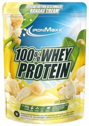 IronMaxx 100% Whey Protein Polvo - Crema de Plátano 500g Bolsa | Proteína de suero de leche reducida en azúcar y soluble en agua | Disponible en muchos sabores diferentes