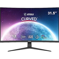 MSI G321CU Monitor Gaming Curvo 31.5" - 3840x2160 (UHD 4K), 144Hz / 1ms, HDMI 2.1, DisplayPort (1.4a), angolo di visione di 178°, HDR Ready, Anti-sfarfallio, VESA