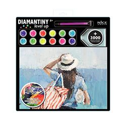 DIAMANTINY Level Up-Landscape Painting-Vacation Fille à la mer Diamond, A4, 96353