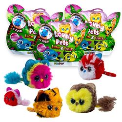 Sbabam, Lion and Tiger Kids Newsstand Toys, Colorful Animal Plush, Baby Toy Toy Ideal as Gift for Children, Animal Puppets, Pack of 3
