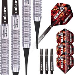 Unicorn Bullet Stainless Steel Gary Anderson Soft Tip Dardos, homem, preto, 16 g