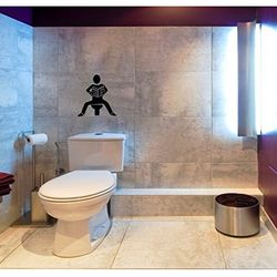 Tatoutex Stickers WC, Homme et Journal - Blanc, L 12cm x H 13cm