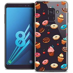 Caseink fodral för Samsung Galaxy A8 (2018) A530 (5.6) fodral [kristallgel HD kollektion Foodie Design Donuts - mjuk - ultratunn - tryckt i Frankrike]